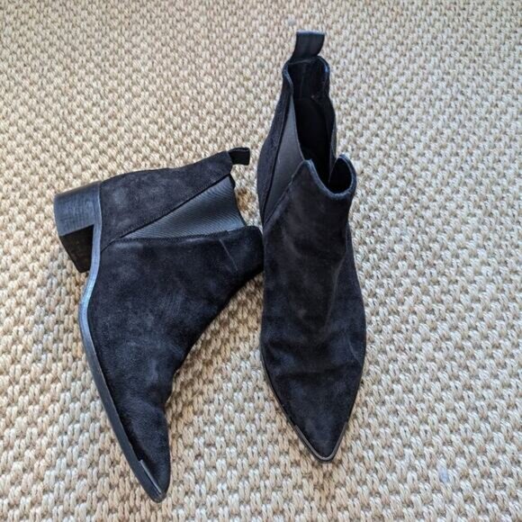 ACNE STUDIOS Jensen Suede Ankle Boots, black, size EUR 37/US 7 - Picture 4 of 11